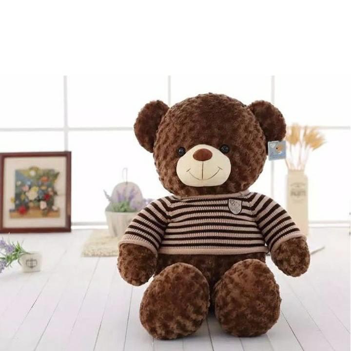 Gấu ôm nhồi bông Teddy cao cấp khổ vải 1m lông xoắn 3d, ruột nhồi bông gòn 100% cực mềm và mịn
