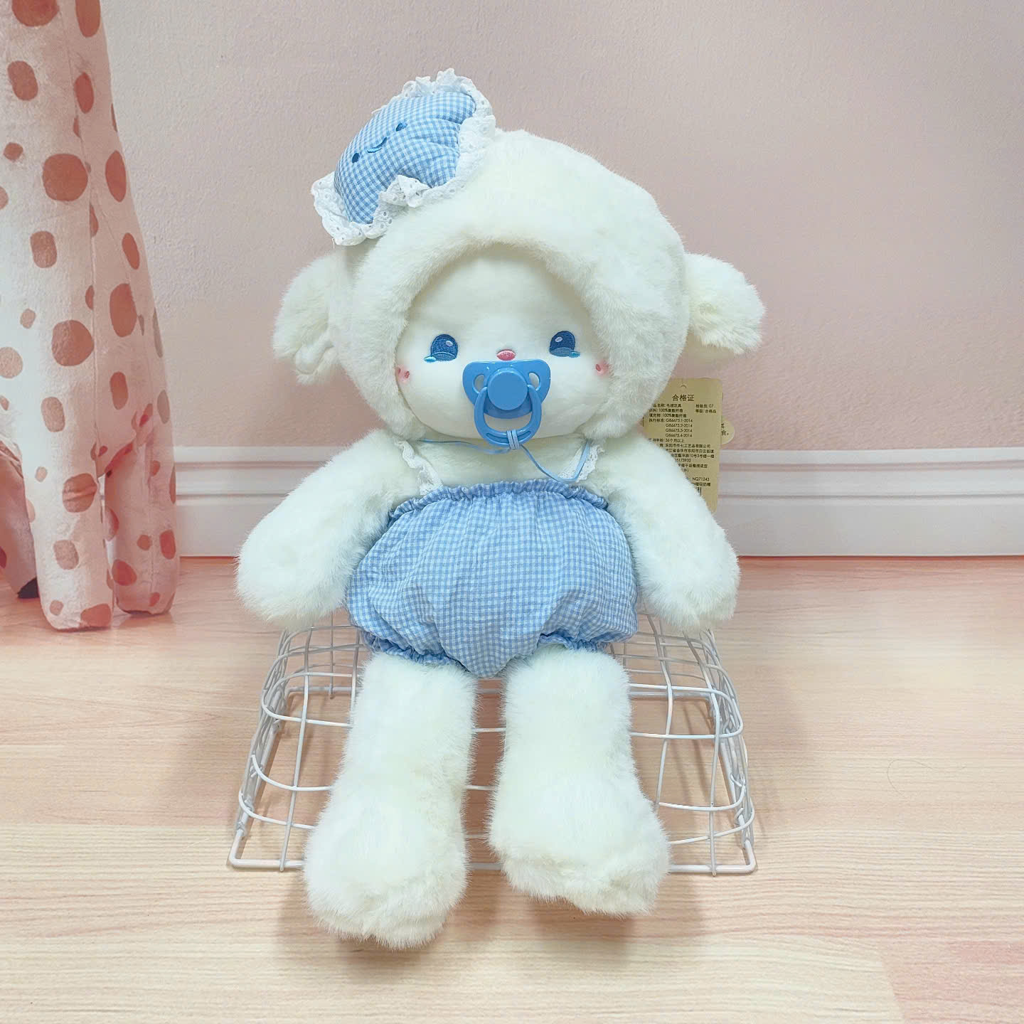 Gấu Bông Cừu Sữa NGẬM TI đáng yêu, cao 43cm, hàng nhập Quảng Châu cao cấp